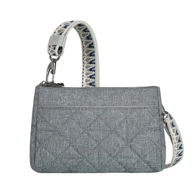 Image of Travelon Unisex&#039;s Boho Anti Theft Clutch Crossbody, Gray Heather