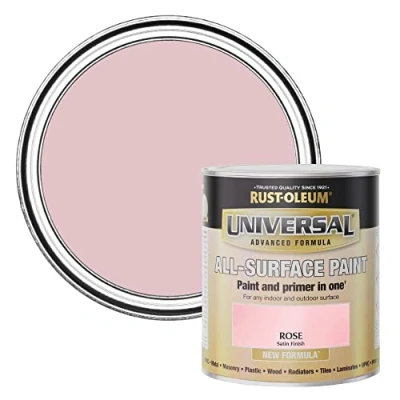 Image of Rust Oleum Universal Paint Satin Rose 750ml