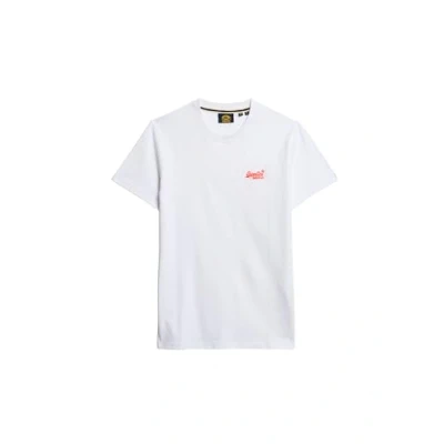 Image of Superdry Men&#039;s Essential Logo Emb Tee T Shirt, Appearance/Neon Orange, XXL