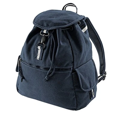Image of Quadra QD612 vintage Canvas Backpack Mixed Male Female Blue bleu tour