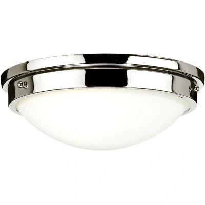 Image of Gravity Round Flush Light, Polished Nickel
