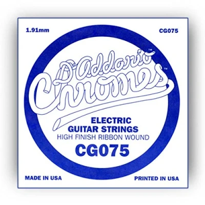 Image of D&#039;Addario CG075 .075 Flat Wound Single String for Electric Guitar