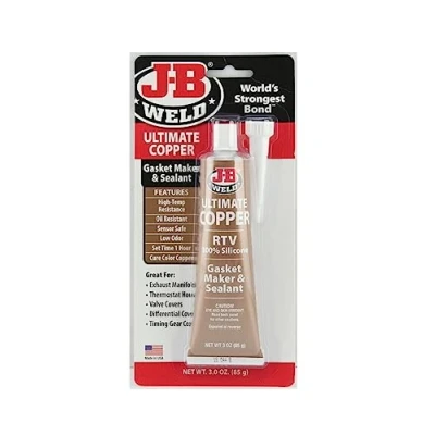 Image of J B Weld 32325 Ultimate Copper High Temperature RTV Silicone Gasket Maker and Sealant 3 oz.