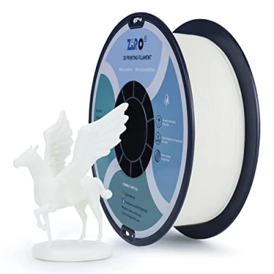 Image of ZIRO PLA Filament 1.75mm, 3D Printer PRO Basic Color Series 1.75MM 1KG(2.2lbs), Dimensional Accuracy +/ 0.03mm, White