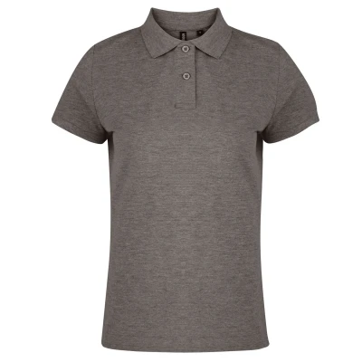 Image of Asquith &amp; Fox Womens/Ladies Plain Short Sleeve Polo Shirt (Charcoal) Size Medium