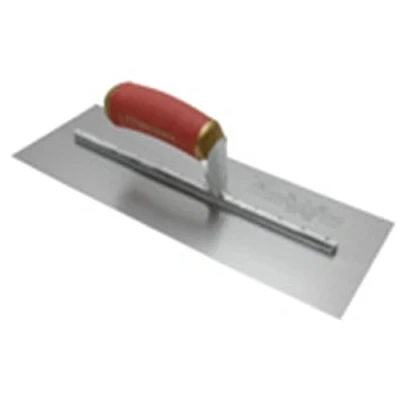 Image of Marshalltown PermaShape Flat Shape Smoothing Trowel with Durasoft Handle, Stainless Steel, Perfect for Plasters and Plasters, 356 x 121 mm