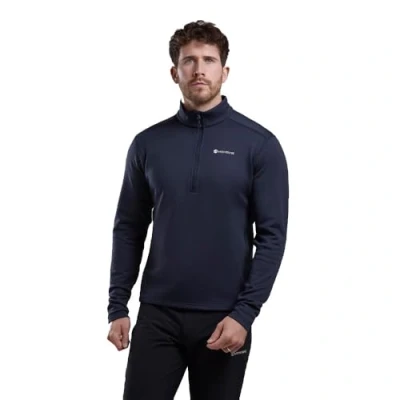 Image of Montane Men&#039;s Fury Lite Pull on Eclipse Blue M Zip Up Sweatshirt, Multicoloured,