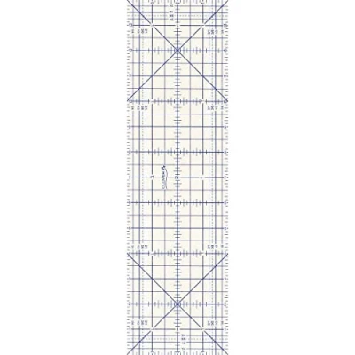 Image of Clover Square Hot, Heat Resistant Quilting Ruler for Dry &amp; Steam Iron, Hemming, Curtains, Blankets, 4 x 14 101.6 355.6mm, White