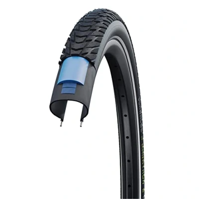 Image of Schwalbe Unisex&#039;s Marathon E Plus Perf, Smart DualGuard, TwinSkin Tyres, Black, 55SW622MEPZR