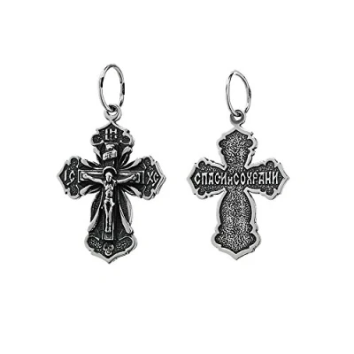 Image of NKlaus 925 Sterling Silver Cross Orthodox Crucifix Pendant Faith Symbol 6215 Baptism