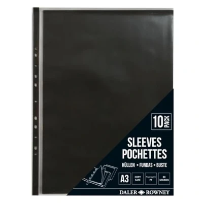Image of Daler Rowney Essential A3 Artwork &amp; Projects Display Sleeves, Pack of 10, Ideal for Artists Students
