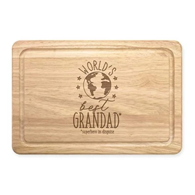 Image of World&#039;s Best Grandad Rectangular Wooden Chopping Board