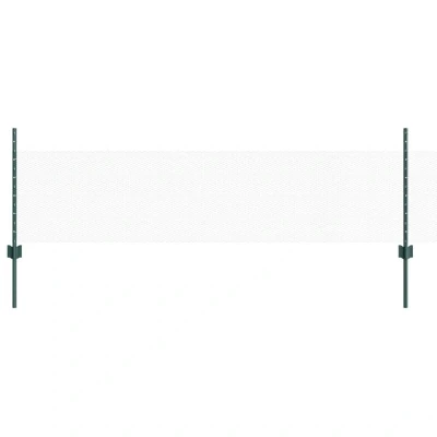Image of vidaXL Garden Fence Set of 2 Green PVC Coated Stainless Steel