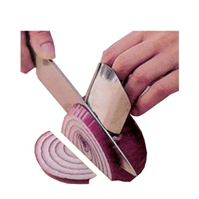 Image of Stainless Steel Finger Hand Protector Guard Chop Safe Slice Knife Cutting Shield Kitchen Tool