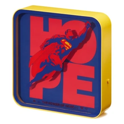 Image of Numskull Official Superman 2025 Acrylic Logo Desk Lamp Wall Light for Bedroom, Office, Home, Study, Work DC Comics Merchandise
