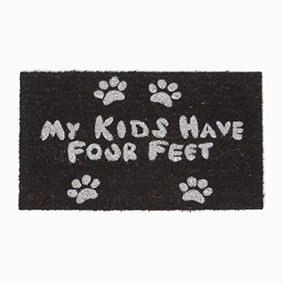 Image of HOMESCAPES Door Mat Four Feet Paws 40 x 70 cm 100% Natural Coir Indoor and Outdoor Doormat Dog or Cat Design