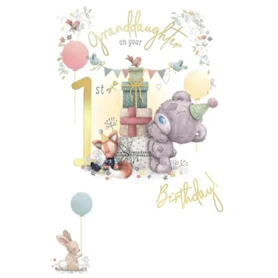 Image of Me To You Granddaughter Happy 1st Birthday Card