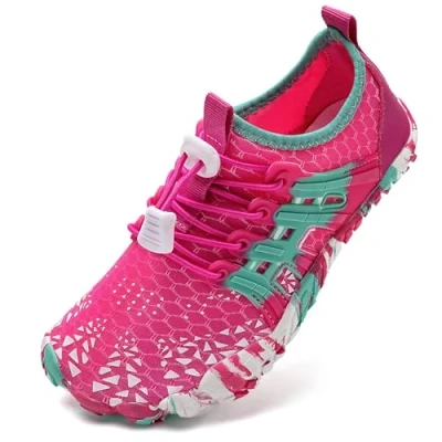 Image of Water Shoes Kids Girls Swim for Beach Pool Sport Aqua Quick Dry Barefoot（Rose 31EU）
