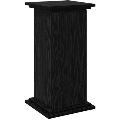 Image of vidaXL Display Stand with Storage Black Oak 31x30x60 cm Engineered Wood