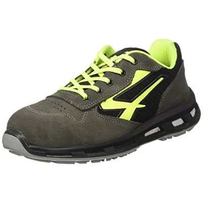 Image of U Power Red Lion® Yellow, Leather Safety Shoes, Lightweight Anti Puncture Unisex Trainers, Bast Sole, Infinergy Insert, with Aluminium Toe Caps (Yellow 46)