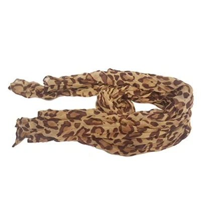 Image of Fat catz copy Celebrity Designer Style brown/beige leopard animal print ladies Scarf Sarong