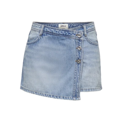 Image of ONLY Women&#039;s Onllesly Reg Lb DNM Skort Bj Noos Trouser Skirt, Light Blue (Light Denim), L