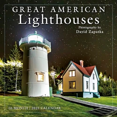 Image of Great American Lighthouses 2025 Wall Calendar, 12&quot; x