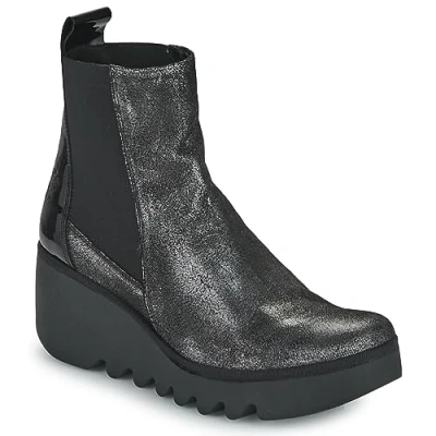 Image of FLY London Women&#039;s BAGU233FLY Chelsea Boot, Silver/Black, 6 UK