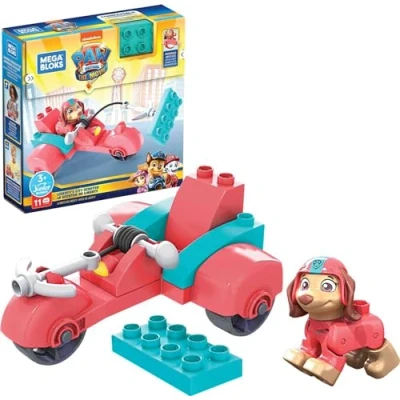 Image of Mattel MEGA BLOKS PAW Patrol Liberty&#039;s City Scooter toy Building set with 10 jr. bricks and 1 poseable Liberty figure, gift for boys girls, ages 3+​​