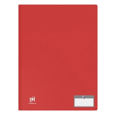 Image of OXFORD Memphis A4 Document Folder 60 Sides / 30 Pockets Polypropylene Cover Red