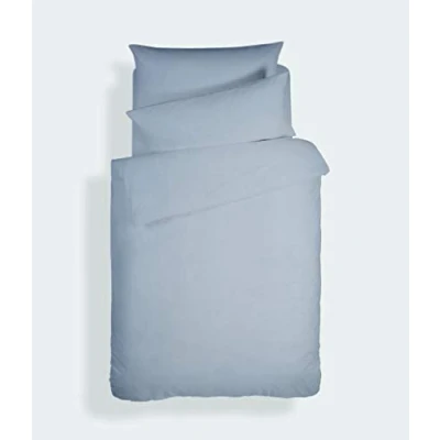 Image of Bianca Plain Dyed Denim Duvet Cover Set for 105 cm Bed 100% Cotton Percale