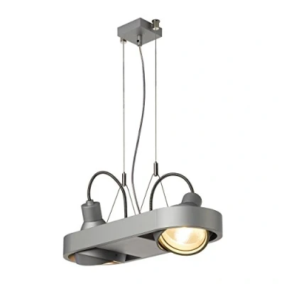 Image of SLV Pendant AIXLIGHT R/Living lamp, Indoor, Dining Room Drop, LED, Ceiling Light / G12 70W Grey, Aluminium, 70 W