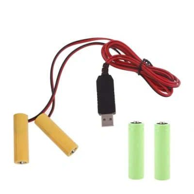 Image of ZHENGCI 2in1 AA Battery Eliminators USB Power Supply Replace 3V LR6 Batteries for Clock Toy Camera Christmas Strips Light