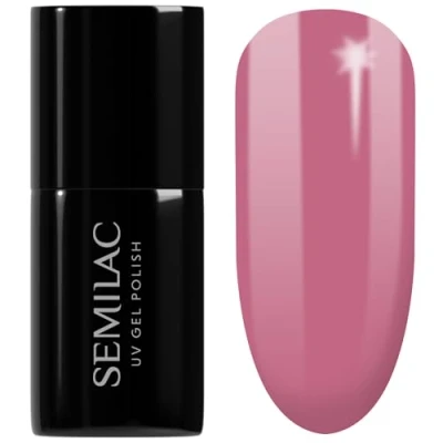 Image of SEMILAC 200 Old Pink Nail UV Gel Polish Long Lasting and Easy to Apply Soak off UV/Led Perfect for Home Professional Manicure Pedicure 7 ml