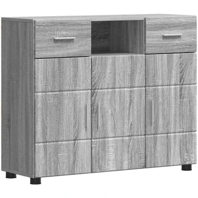 Image of vidaXL Sideboard Grey sonoma 88.5 x 30.5 73 cm Engineered wood