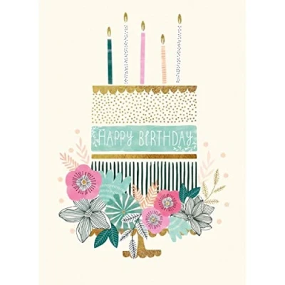 Image of Happy Birthday Candles Greeting Card with Envelope