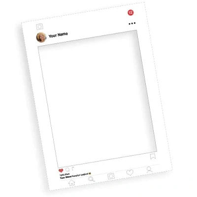 Image of PARTYRAMA.CO.UK Instagram Style Personalised Selfie Frame Photo Prop