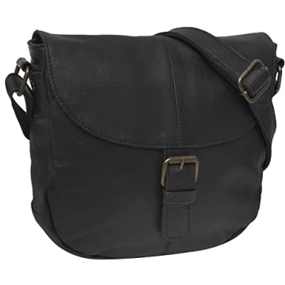 Image of Gusti Candice Leather Handbag Shoulder Bag Party Festival Tote Leather, black, Onesize