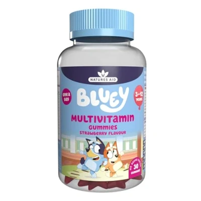 Image of Natures Aid Bluey Gummies Immunity Mixed Berry Flavor 30s