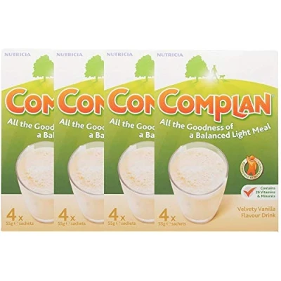 Image of 4 x Complan Velvety Vanilla Flavour Drink 57g Sachets