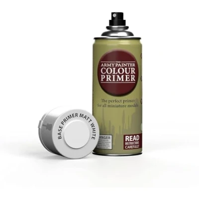 Image of The Army Painter Colour Primer Acrylic Spray Matte White 400 ml, Miniature Painting