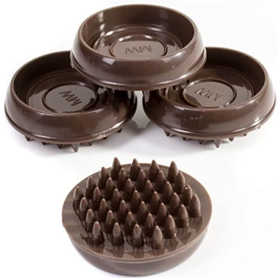 Image of Pack of 4 Small 38mm Brown Spiked Castor Cups