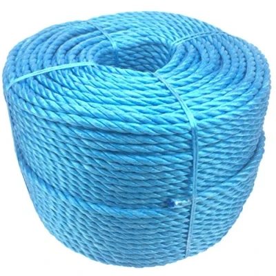 Image of RopeServices UK 8mm Blue Polypropylene Rope x 220 Metre Coil, Cheap Nylon Twisted Poly Ropes