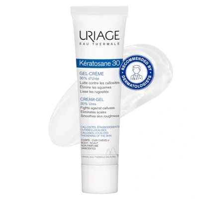 Image of Uriage Keratosane Callus Remover Gel Emulsion for Thickened Areas, Rough and Bumpy Skin with Urea 30% 40ml Fights Against Calluses, Eliminates Scales &amp; Smoothes Roughness Fragrance Free