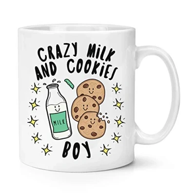 Image of Crazy Milk and Cookies Boy Stars 10oz Mug Cup