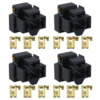 Image of EMSea 4Pcs H4 3 Pin Headlight Connector Replacement with Terminals Bulb Repair Holder Plug Automotive 12V