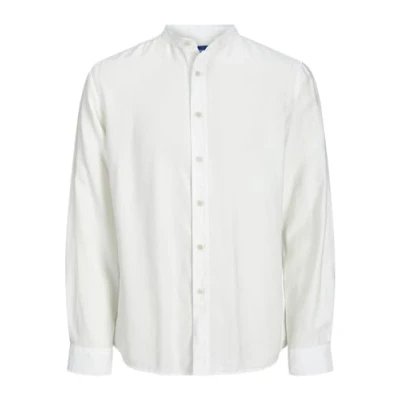 Image of JACK &amp; JONES Men&#039;s Jormarshall Band Shirt Ls Long Sleeve, Cloud Dancer, XL