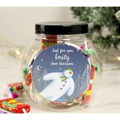 Image of Custom Personalised The Snowman Magical Adventure Sweet Jar 250g