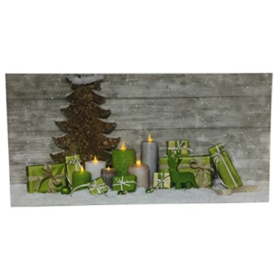 Image of Festive Productions Battery Operated Lit Presents Picture, 60 x 30 cm Multi Colour