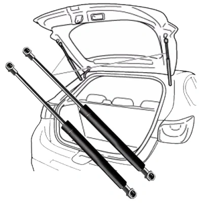 Image of 2Pcs Car Rear Tailgate Boot Gas Struts For Audi Q3 2011 2018, Shock Spring Prop Rod, Hydraulic Springs Lift Support